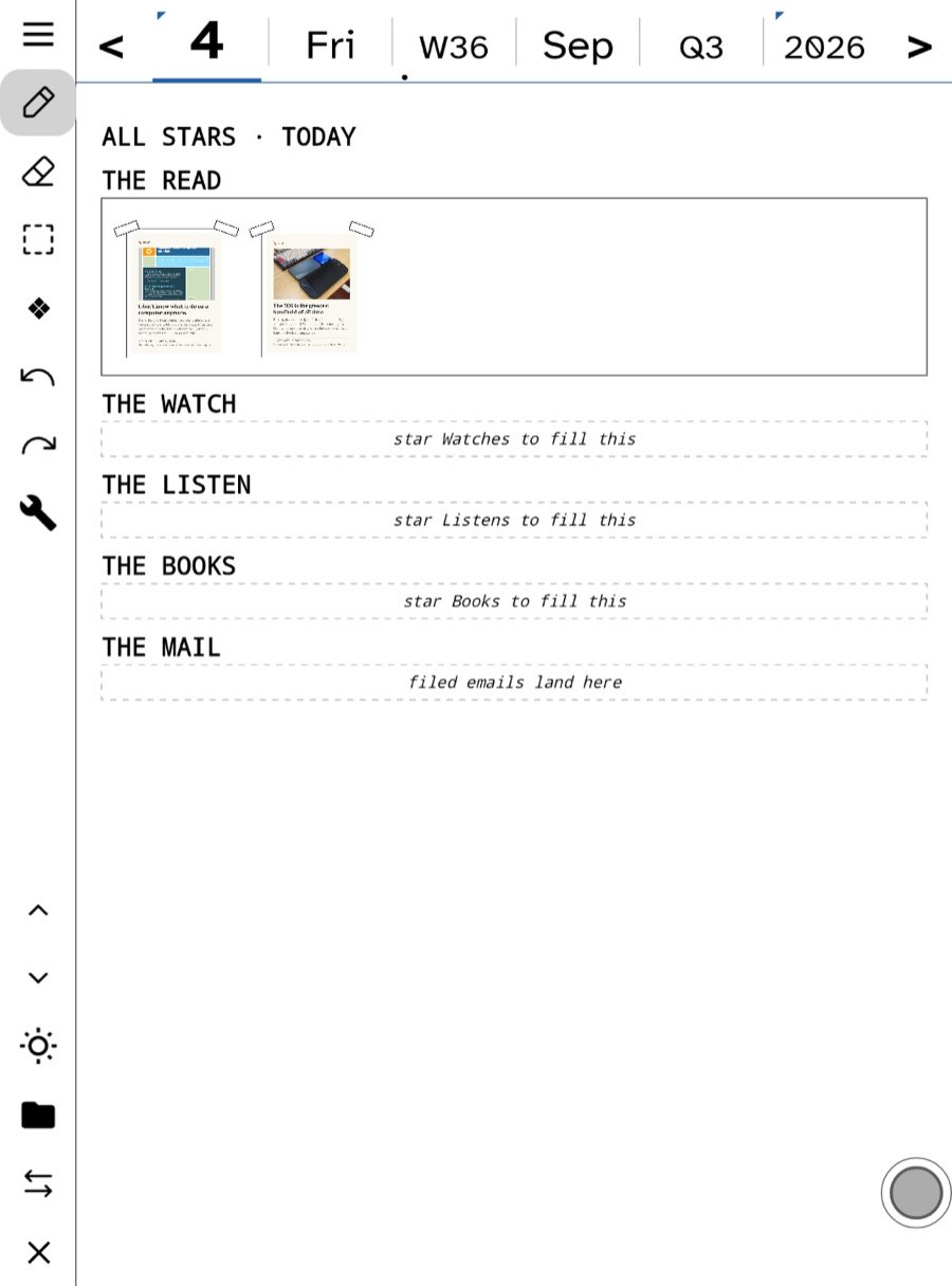 All Stars on an e-ink phone