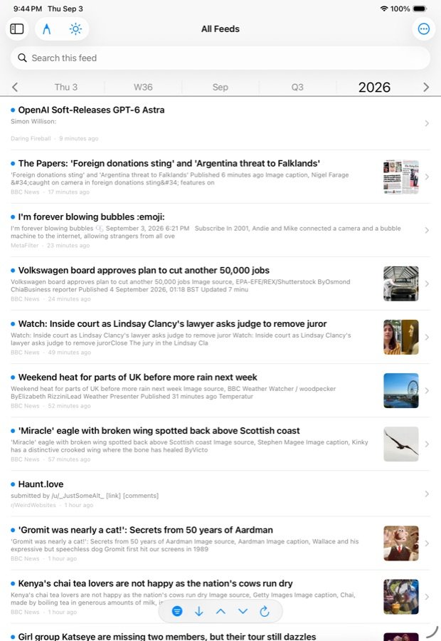 All Feeds on the iPad
