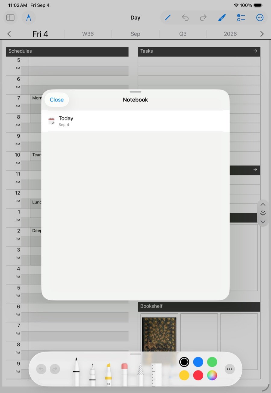 The Notebook on the iPad